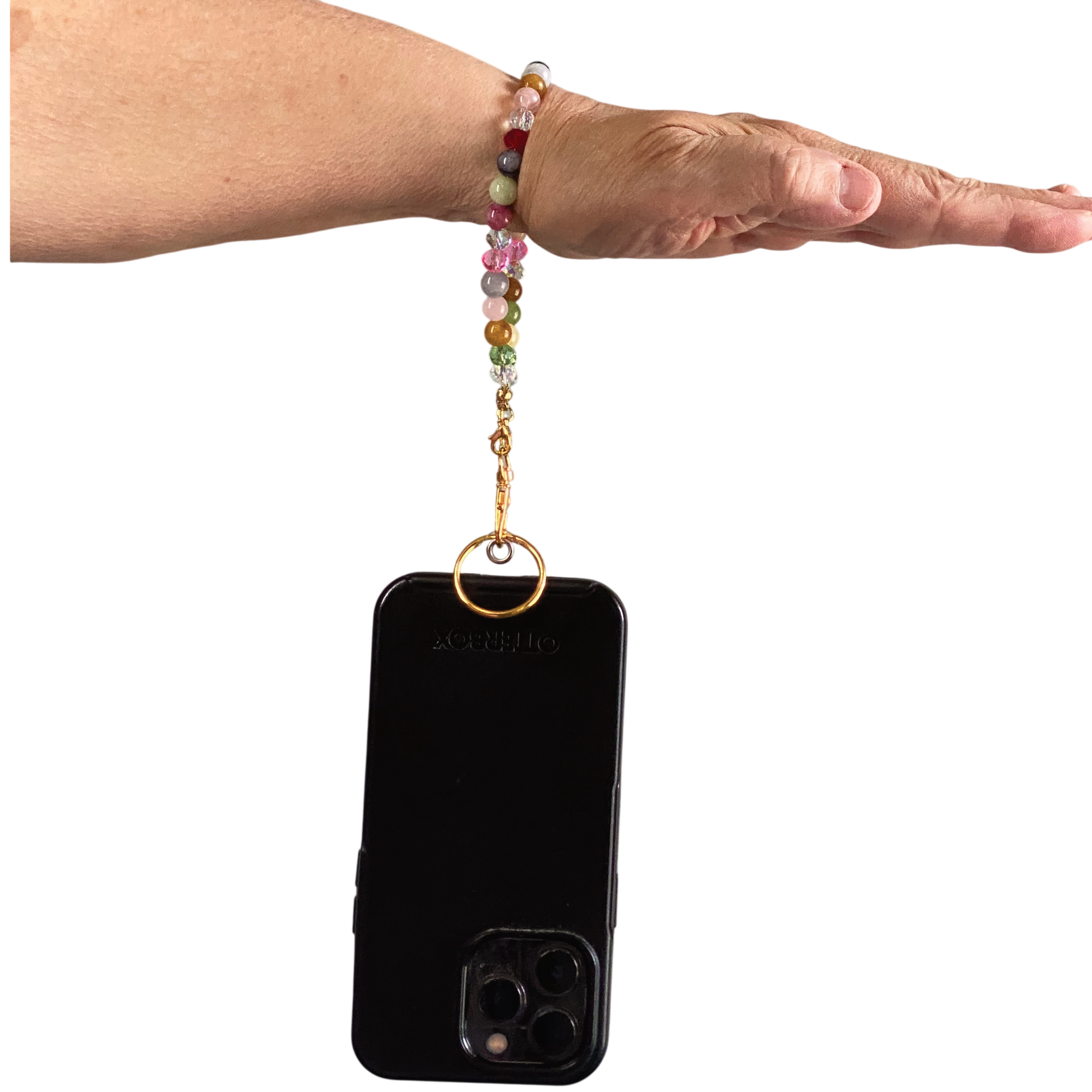 Multicolored Serpentine Phone Strap
