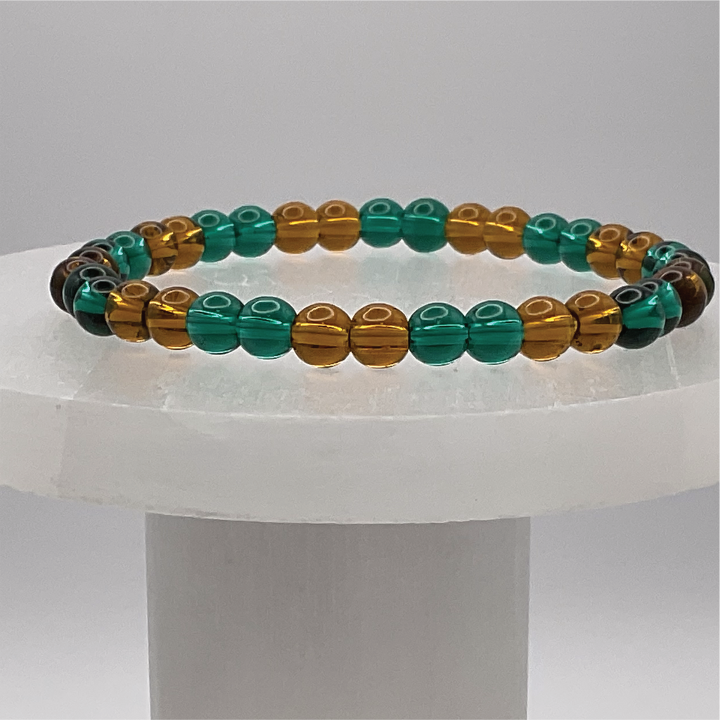 Emerald Beryl Amber Bracelet