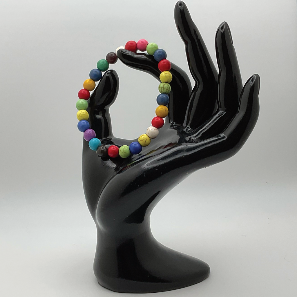 Pulsera de howlita multicolor