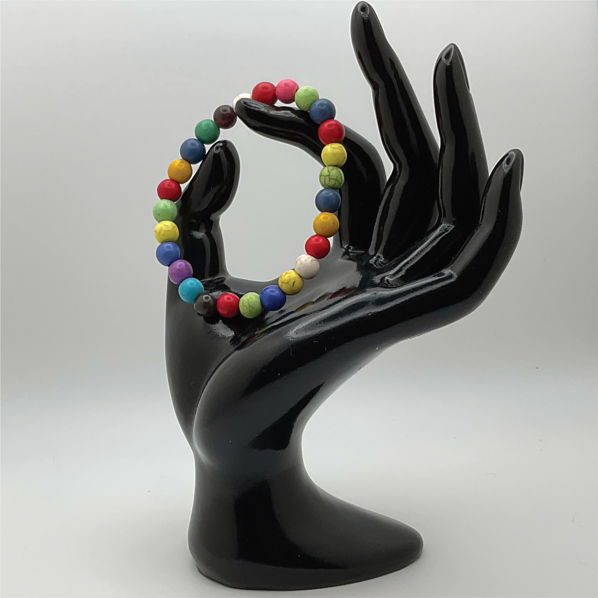 Pulsera de howlita multicolor