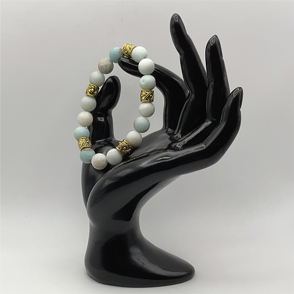 Pulsera de Calcita con Separadores Dorados