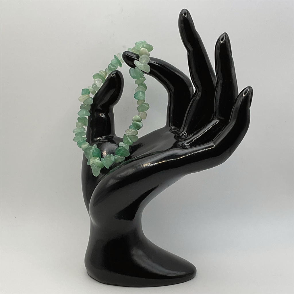 Chipped Green Chalcedony Bracelet