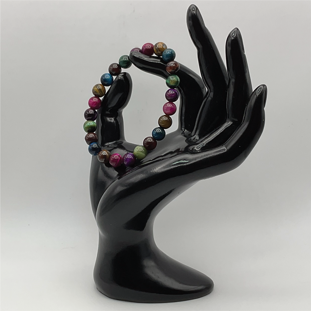 Pulsera de ágata Vena de Dragón multicolor