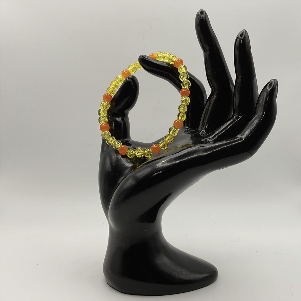 Yellow Orange Glass Bracelet