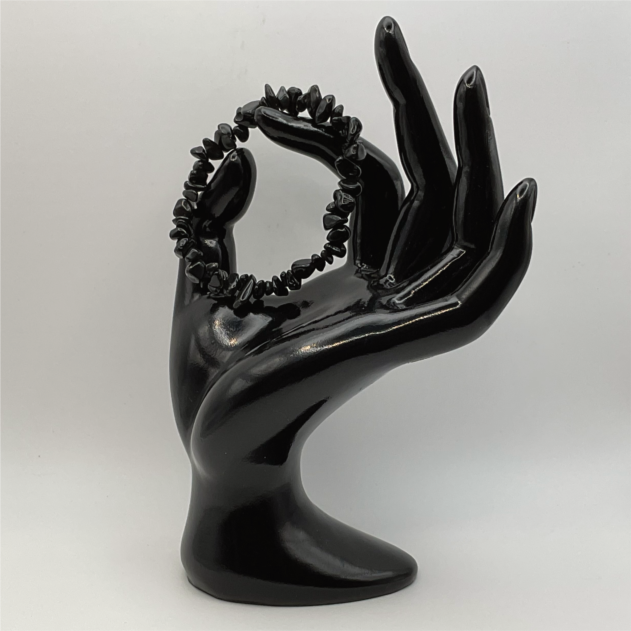 Chipped Black Agate Bracelet