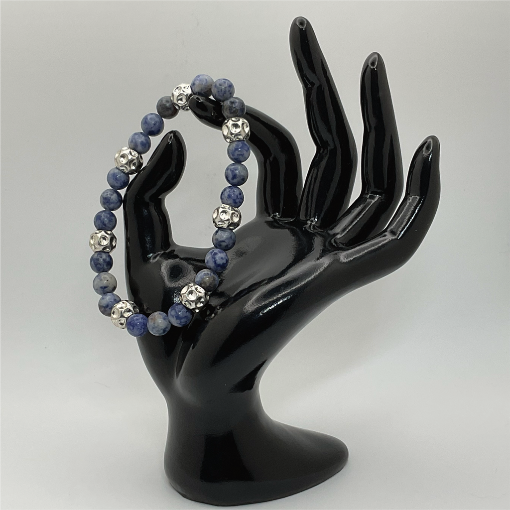 Sodalite Bracelet with Silver Spacers