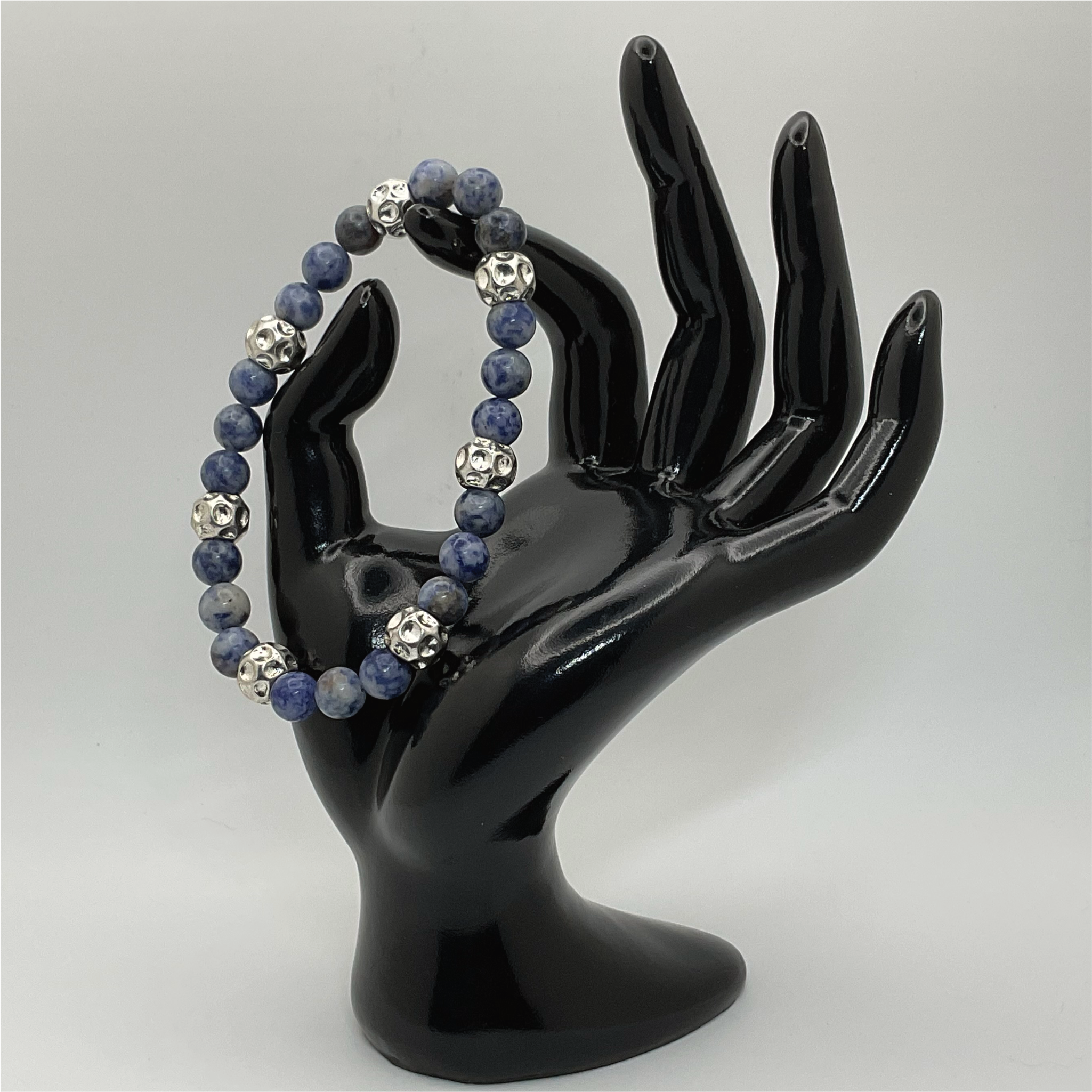 Sodalite Bracelet with Silver Spacers