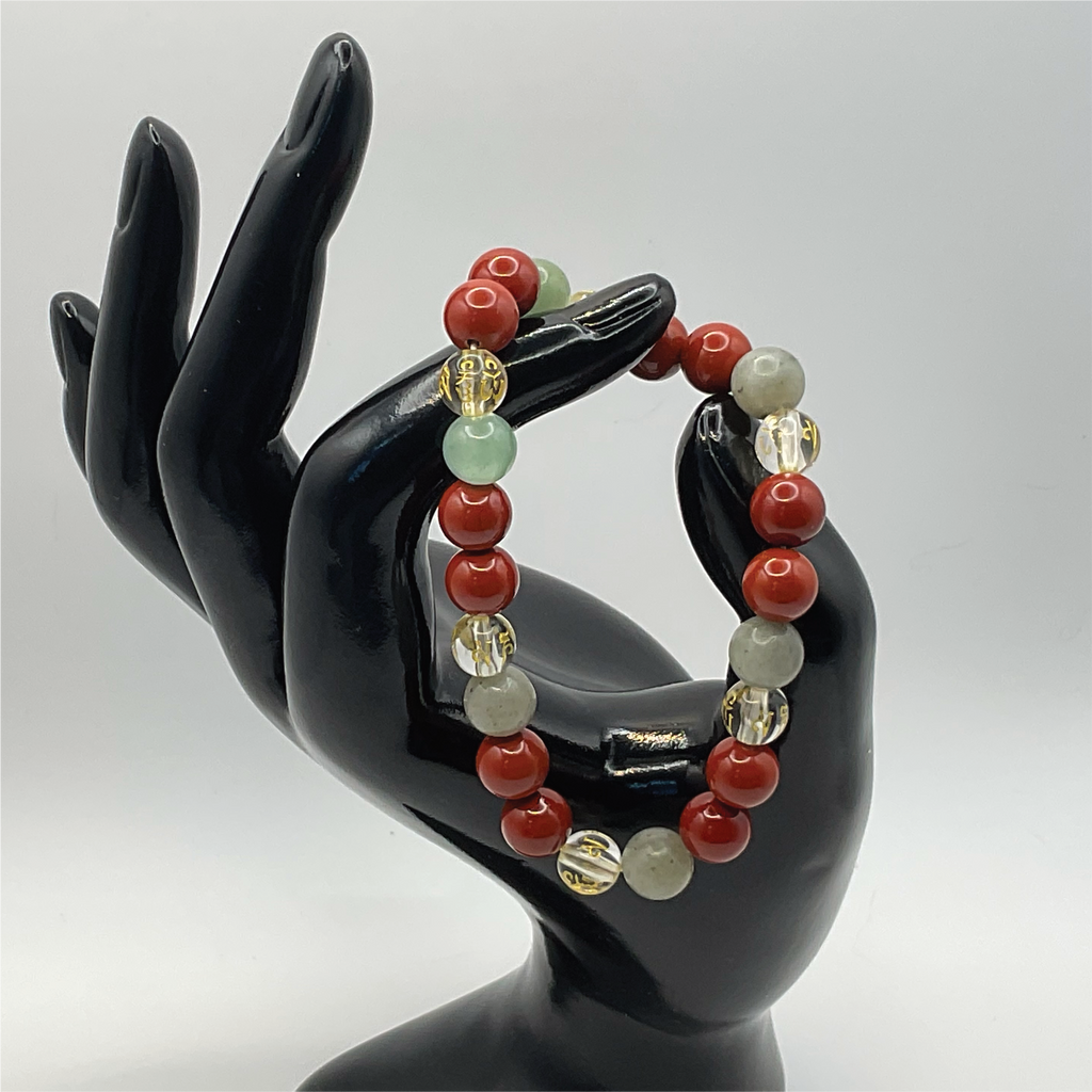 Carnelian Agate Green Chalcedony Pixiu Bracelet