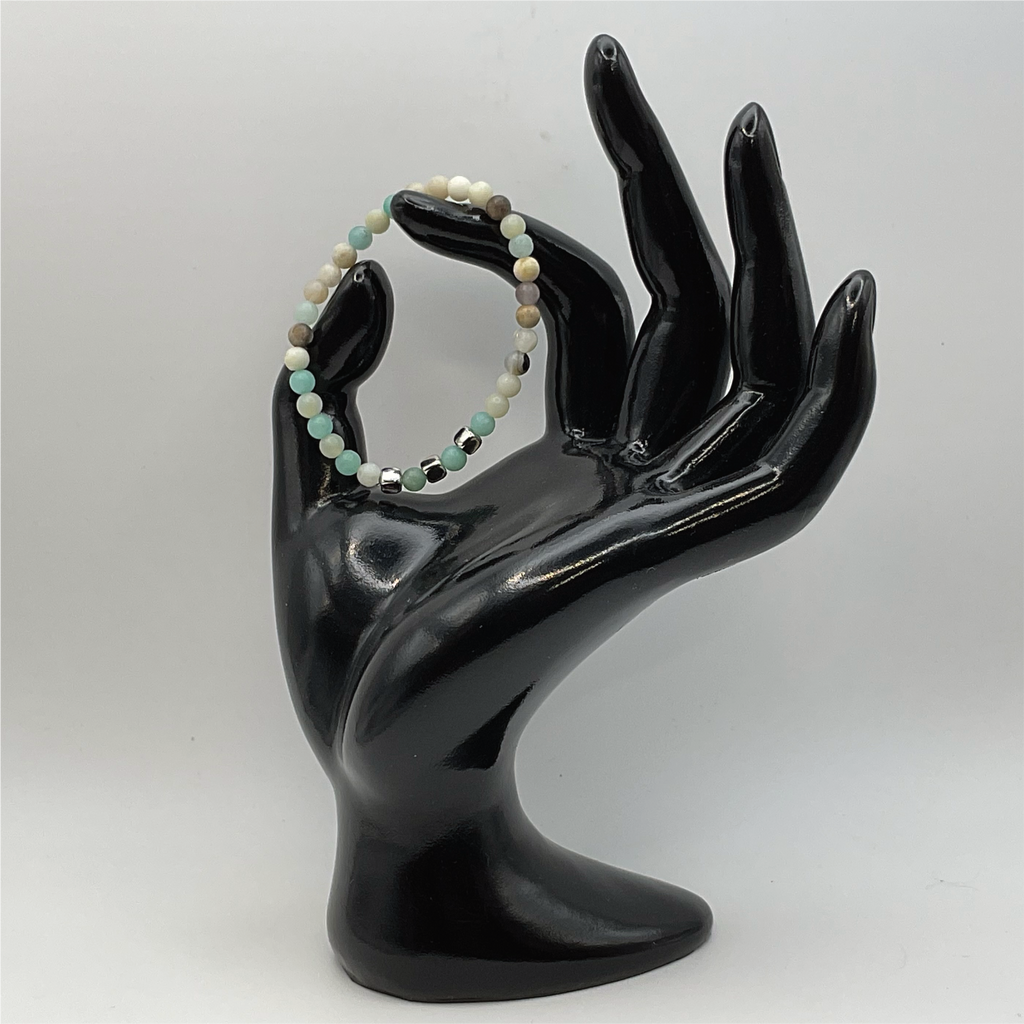14 cm (5.5") Serpentine Bracelet with Silver Square Spacers