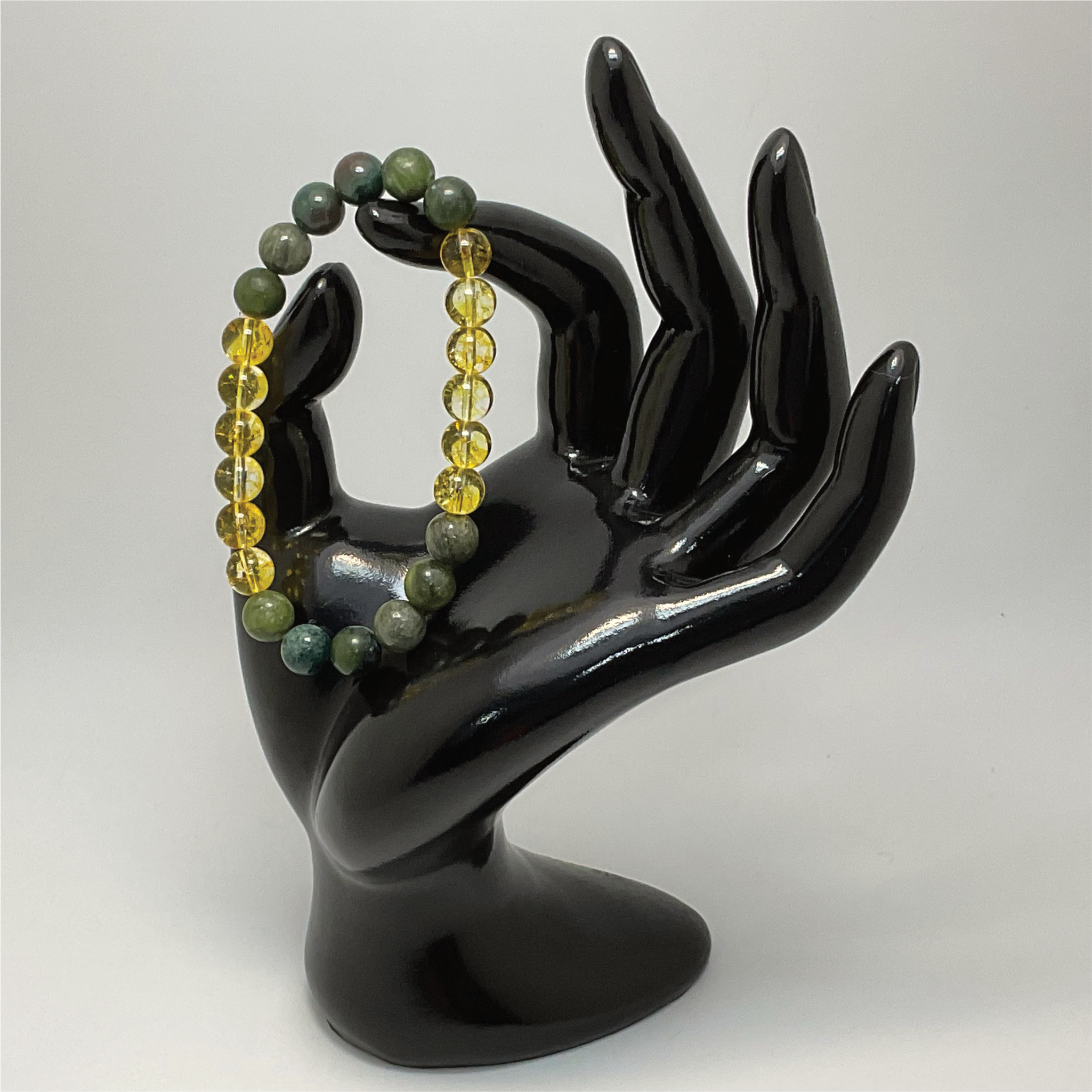 Pulsera de ámbar y serpentina
