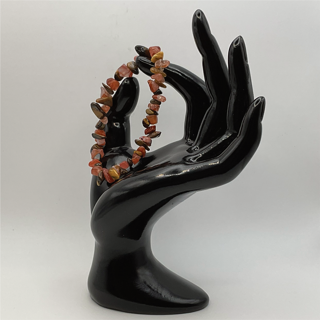 Chipped Tiger's Eye Carnelian Agate Bracelet