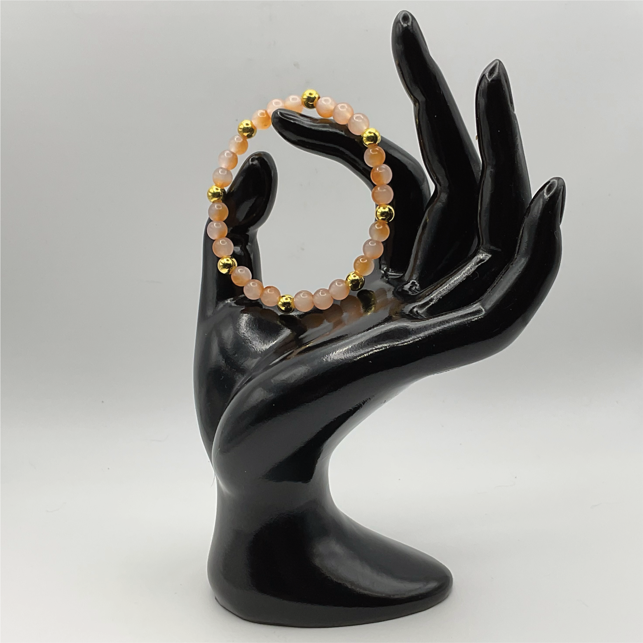 15.5 cm (6.1") Melon Bracelet with Gold Spacers