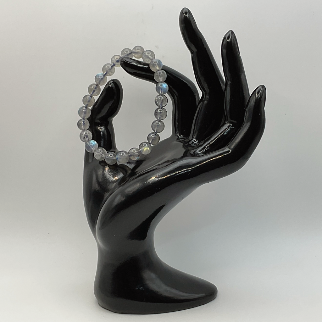 Pulsera de piedra luna arcoíris
