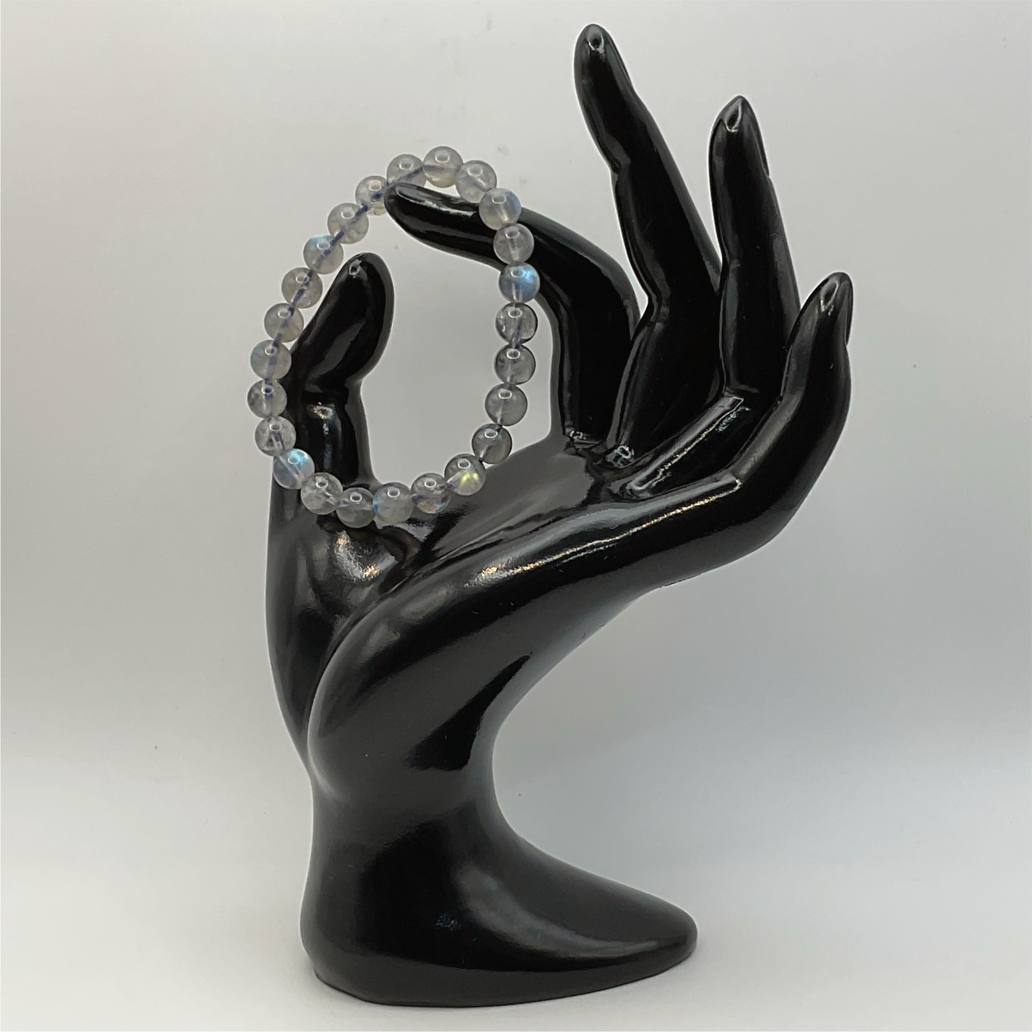 Pulsera de piedra luna arcoíris