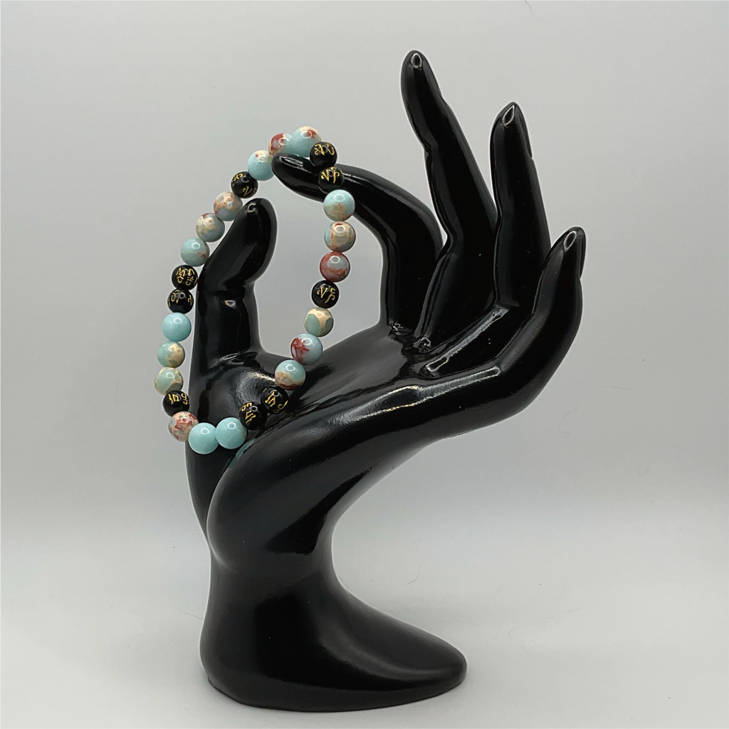 Blue Calcite Black Pixiu Bracelet