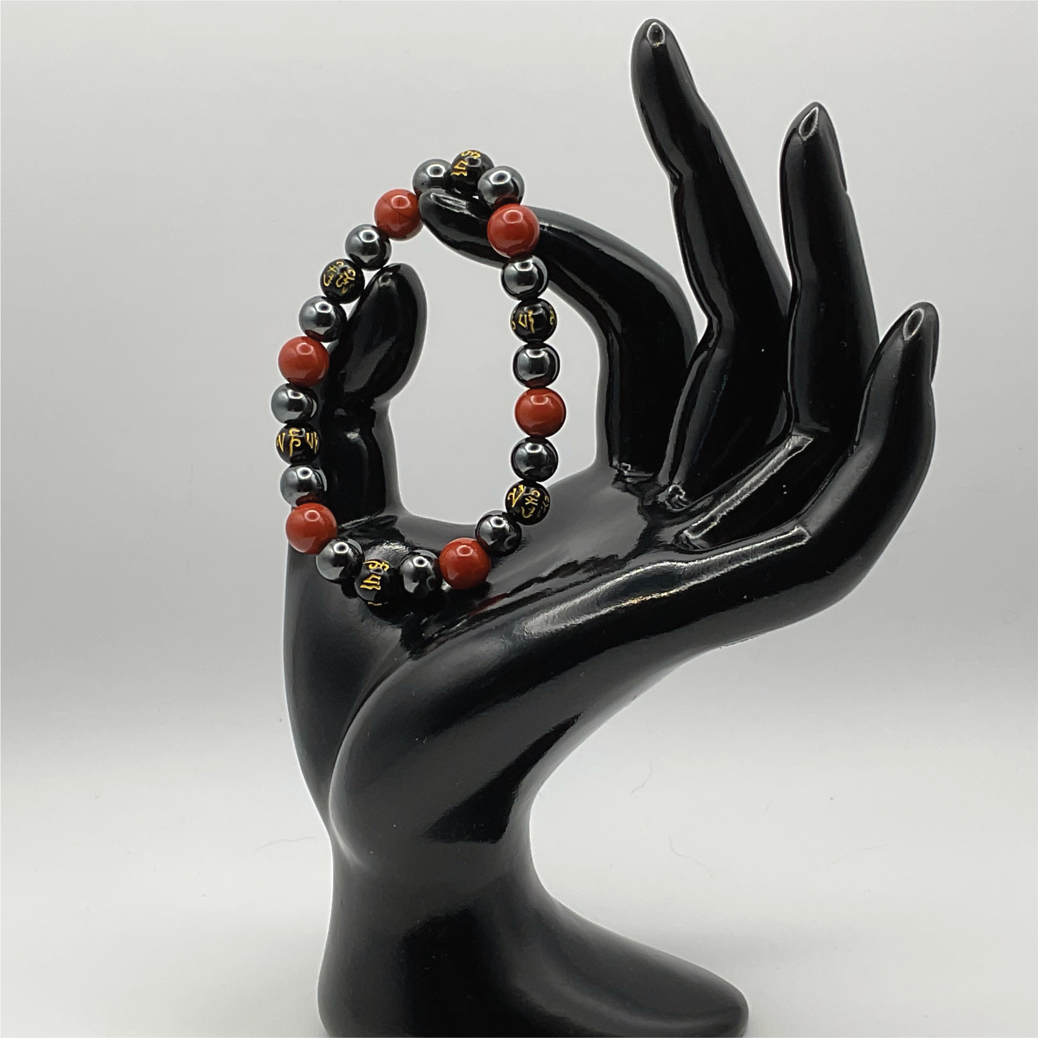 Carnelian Agate Hematite Black Pixiu Bracelet