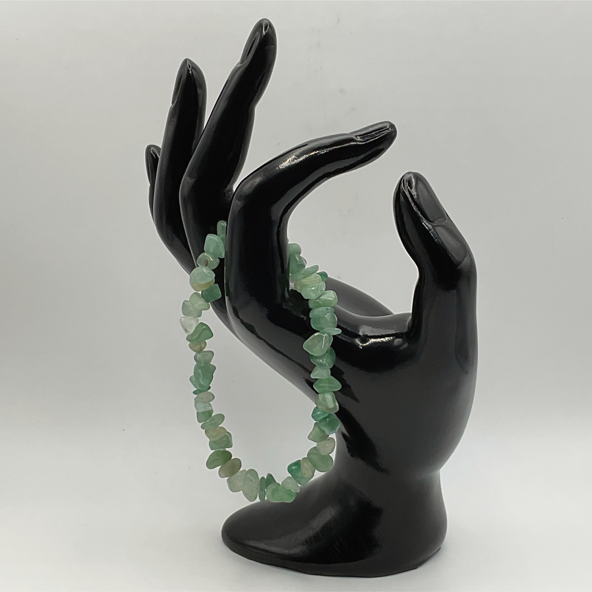 Chipped Green Chalcedony Bracelet