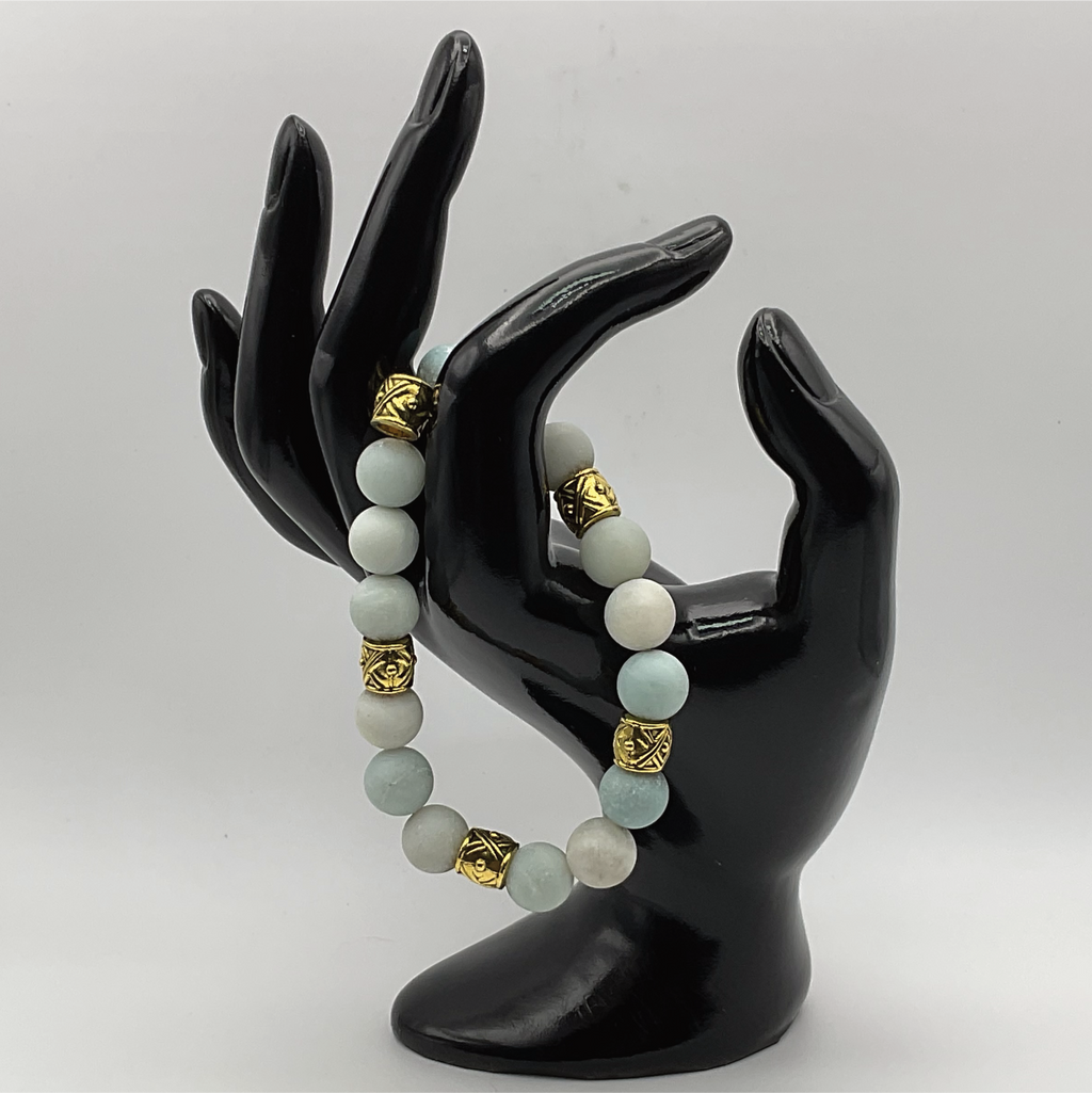 Pulsera de Calcita con Separadores Dorados