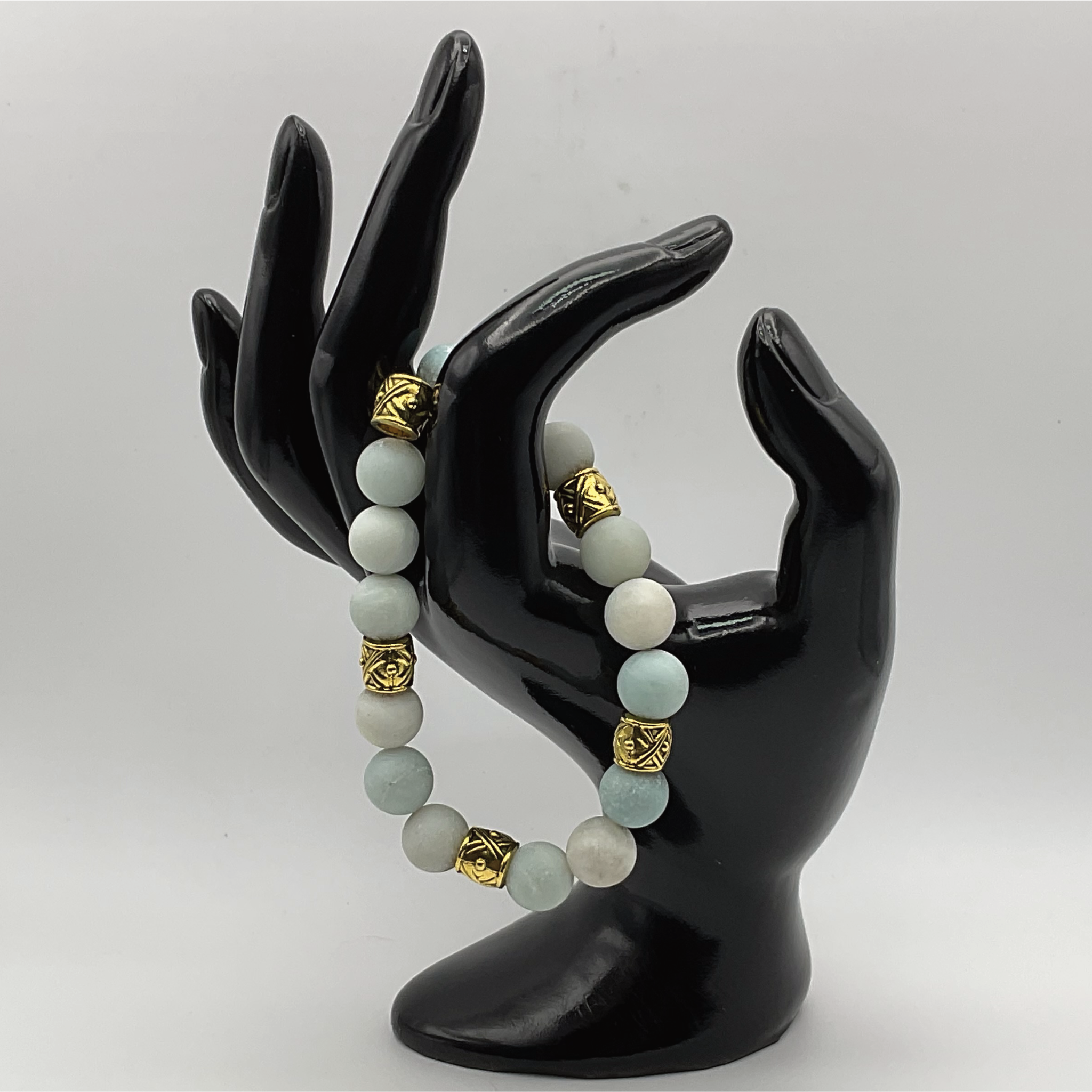 Pulsera de Calcita con Separadores Dorados