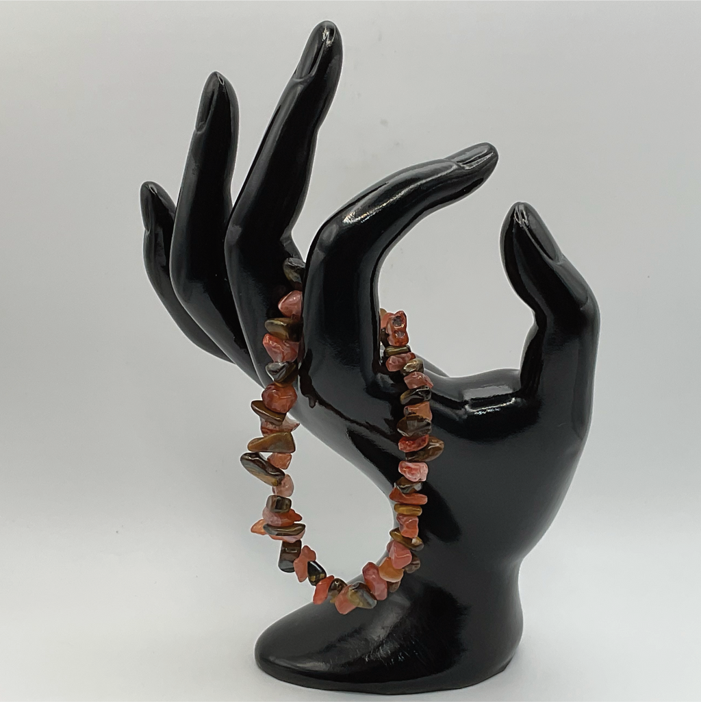 Chipped Tiger's Eye Carnelian Agate Bracelet