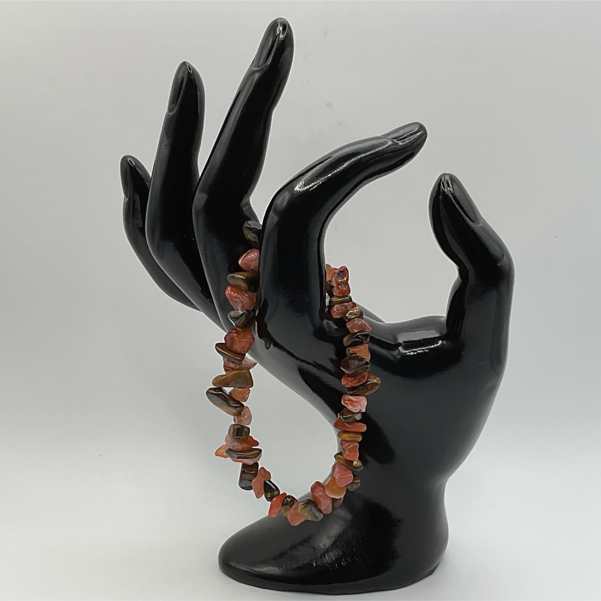 Chipped Tiger's Eye Carnelian Agate Bracelet