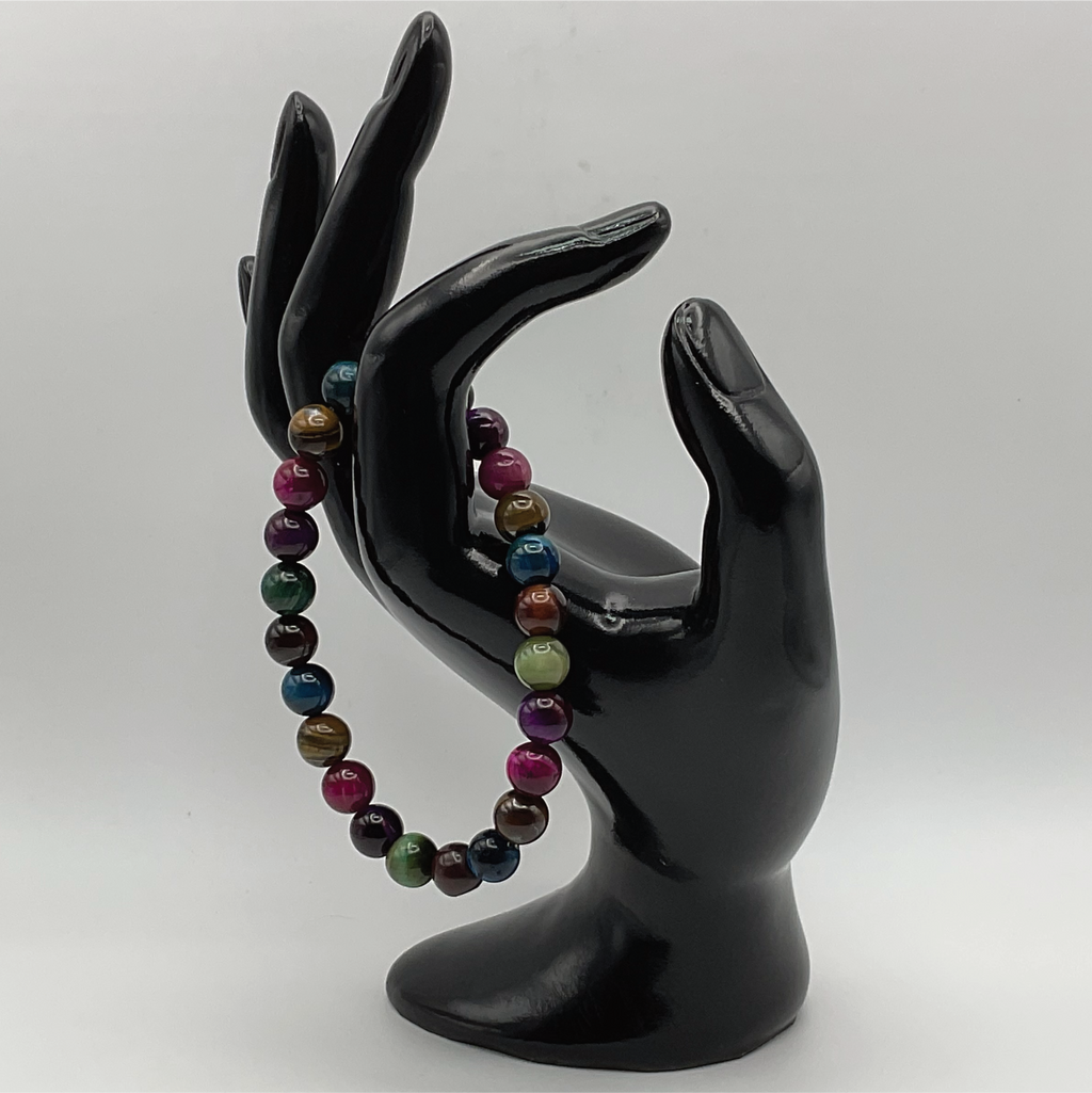 Pulsera de ágata Vena de Dragón multicolor