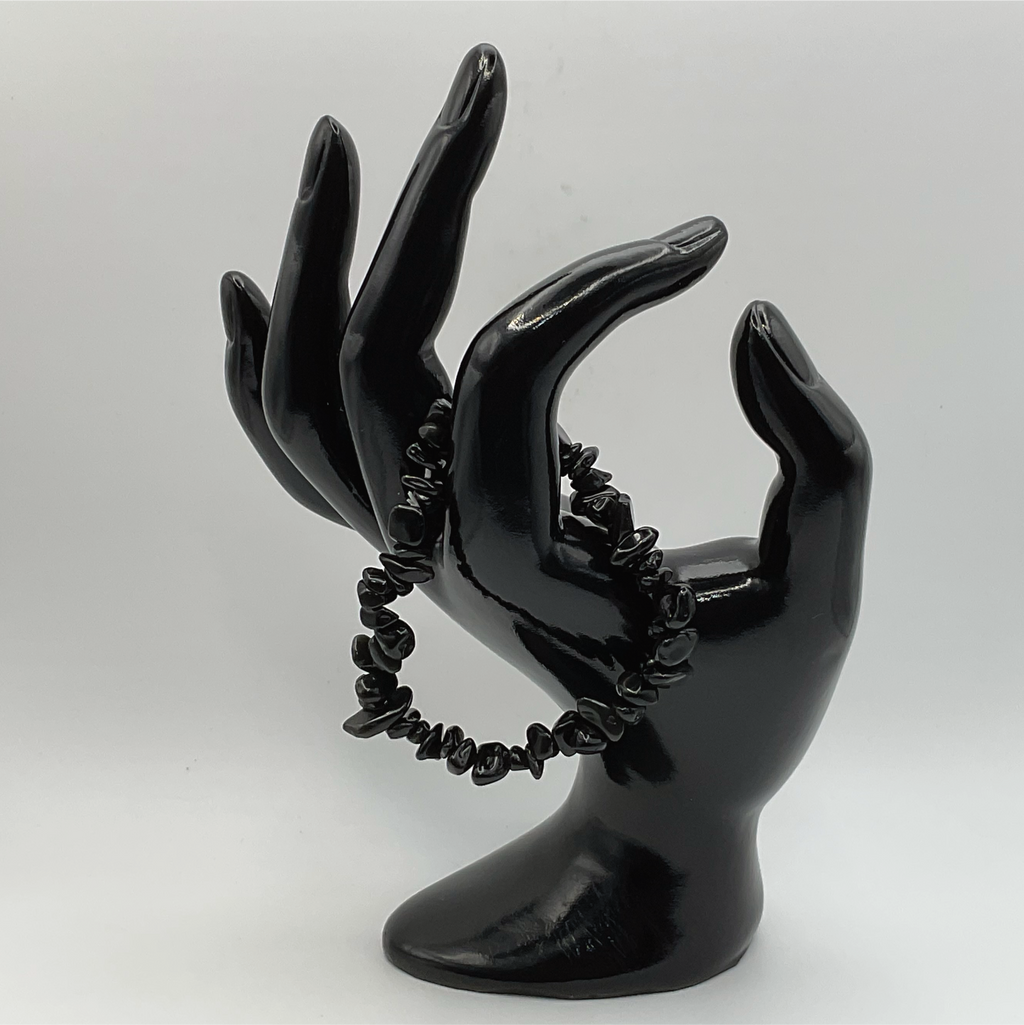 Chipped Black Agate Bracelet