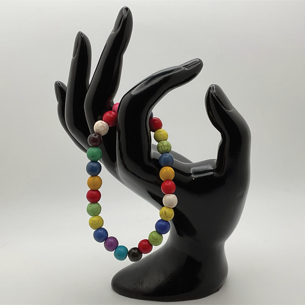 Pulsera de howlita multicolor