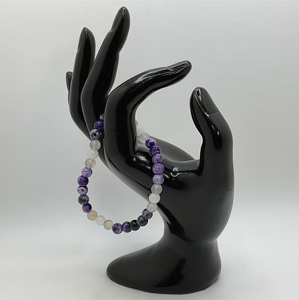 Purple Dragon Vein Agate Oriental Agate Bracelet
