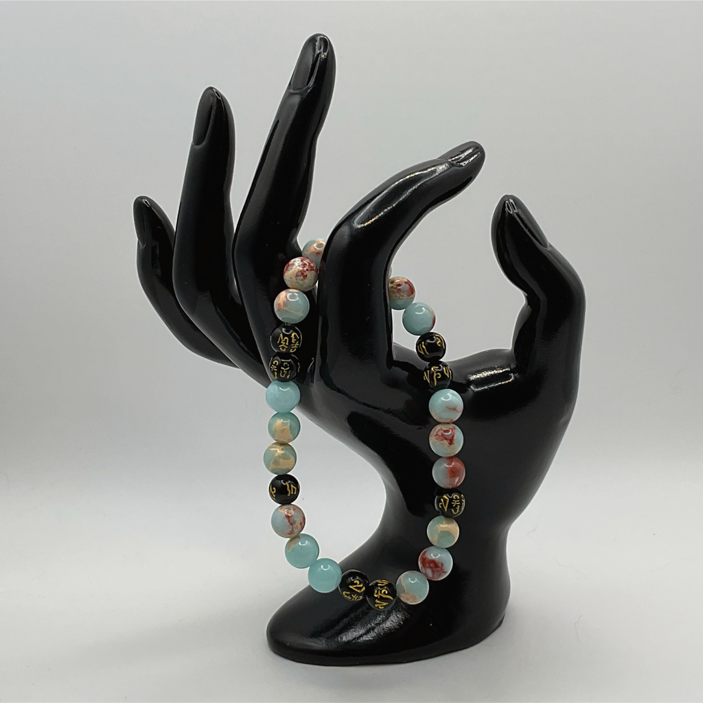 Blue Calcite Black Pixiu Bracelet