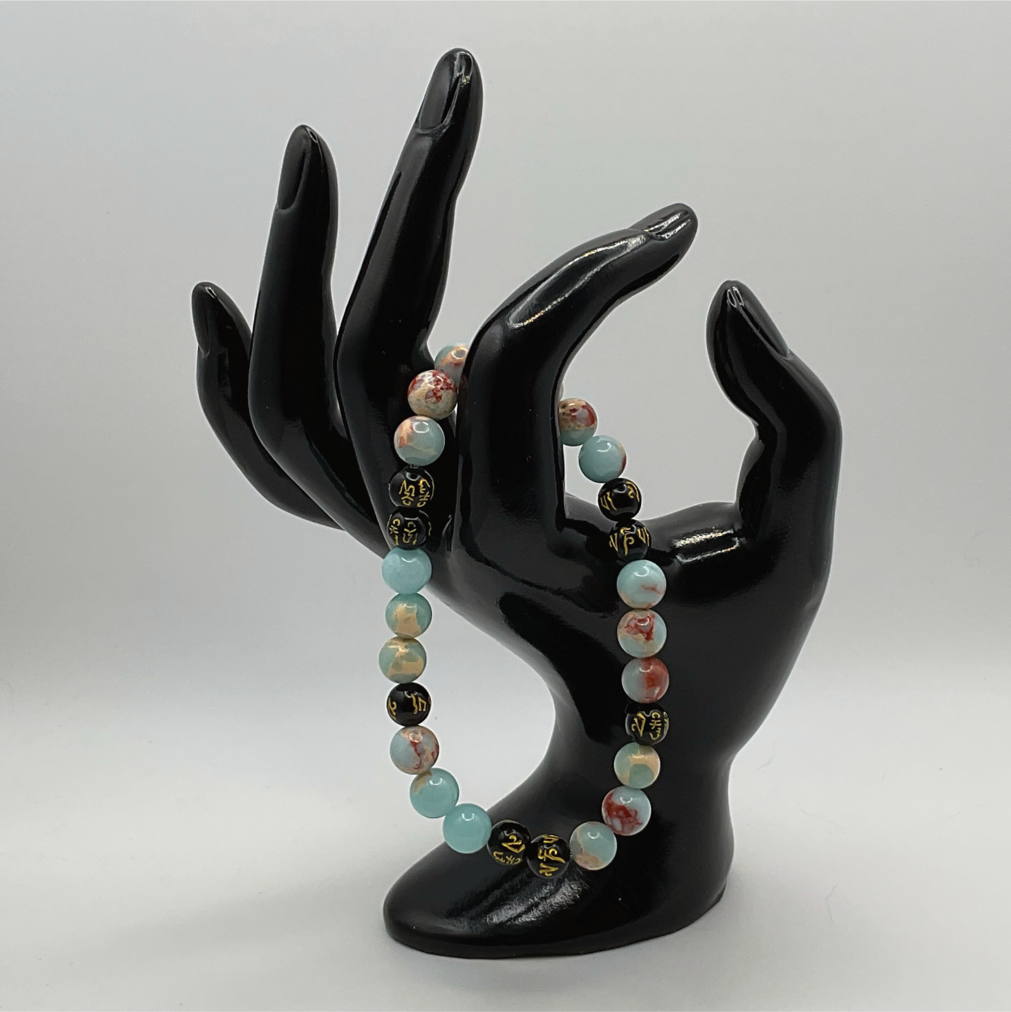Blue Calcite Black Pixiu Bracelet