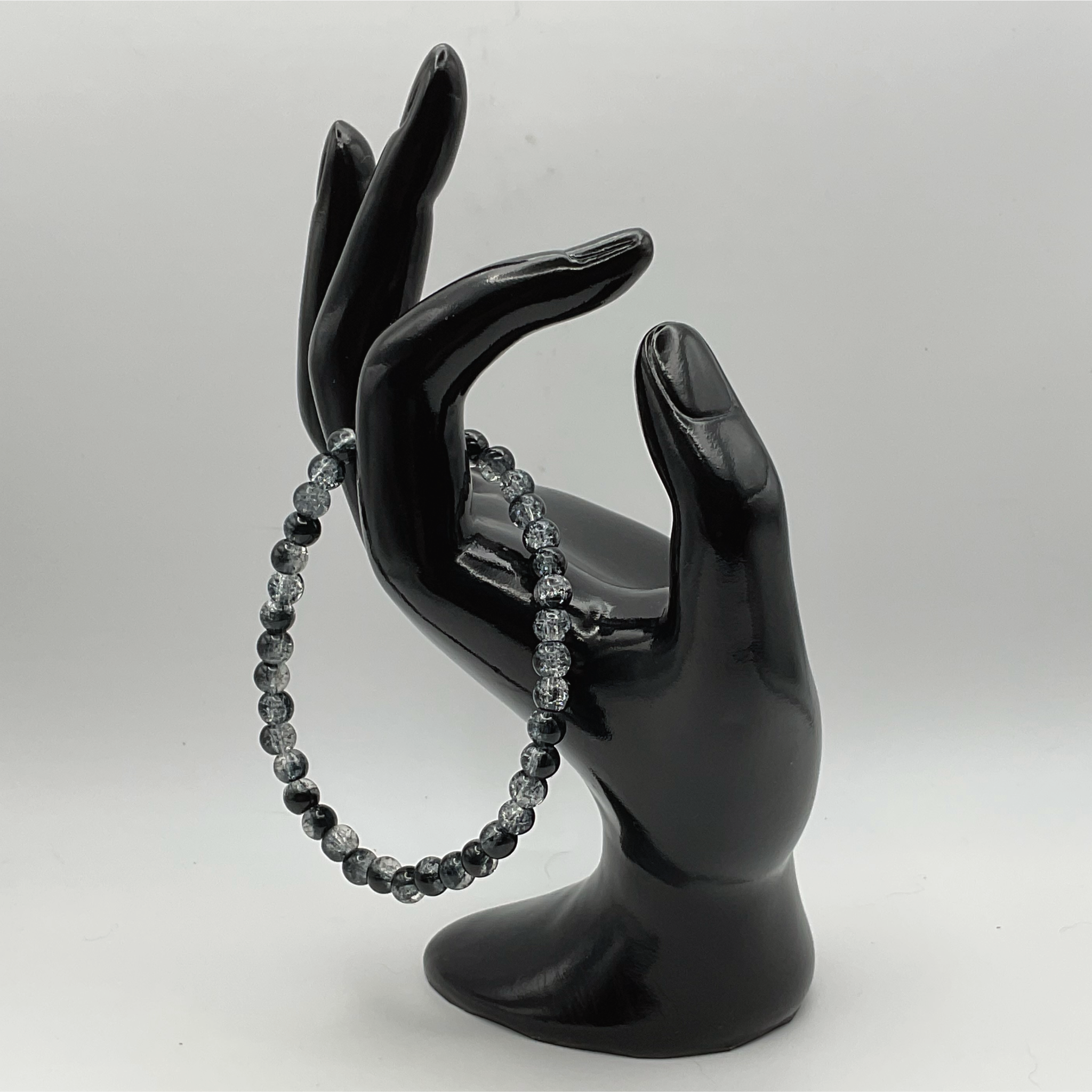 Black Grey Glass Bracelet