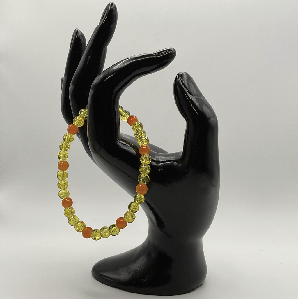 Yellow Orange Glass Bracelet