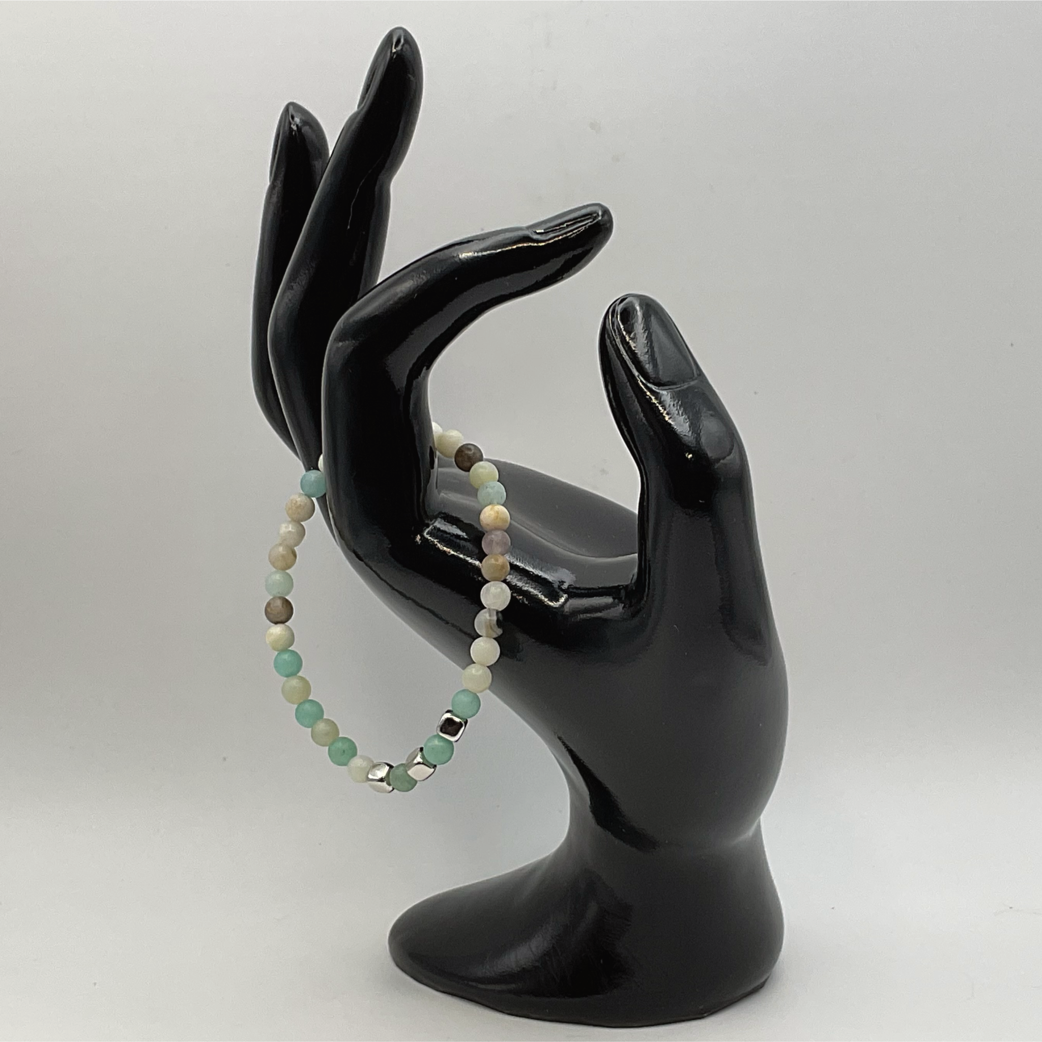 14 cm (5.5") Serpentine Bracelet with Silver Square Spacers