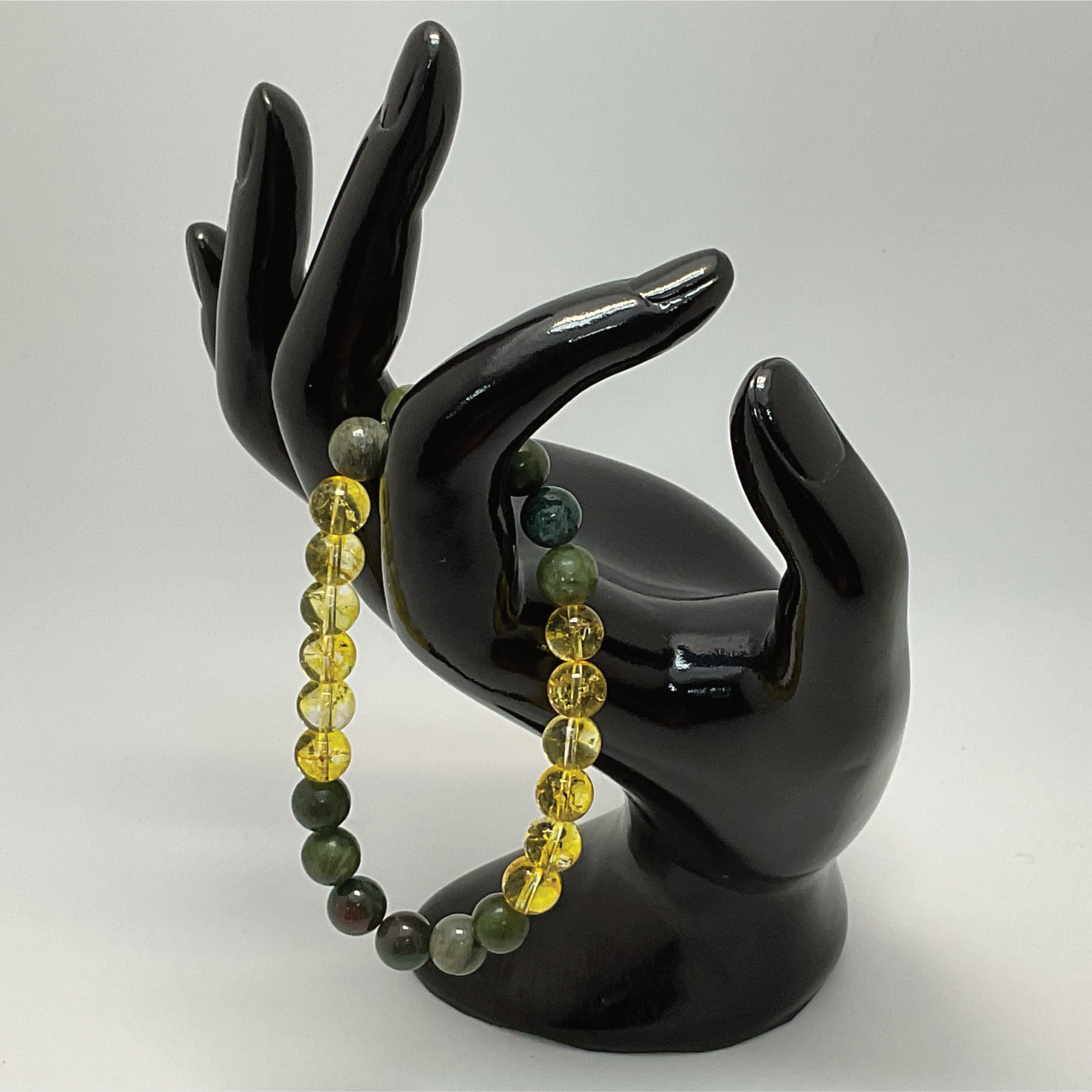 Pulsera de ámbar y serpentina