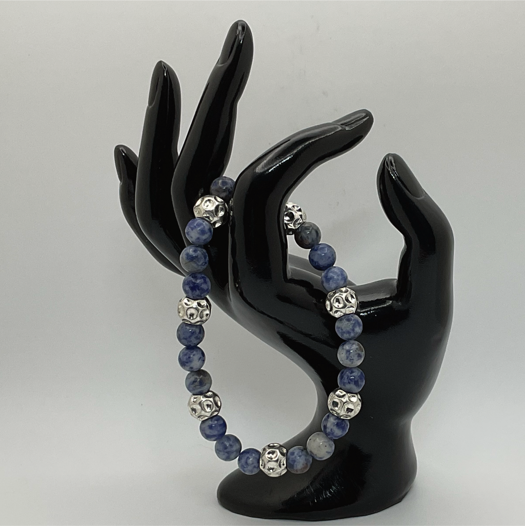 Sodalite Bracelet with Silver Spacers