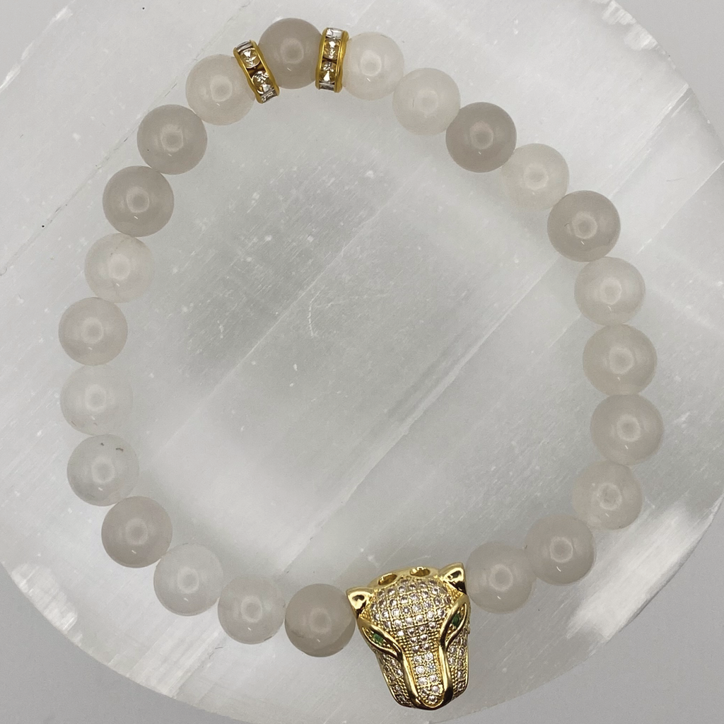 Celestite Jaguar Charm Bracelet