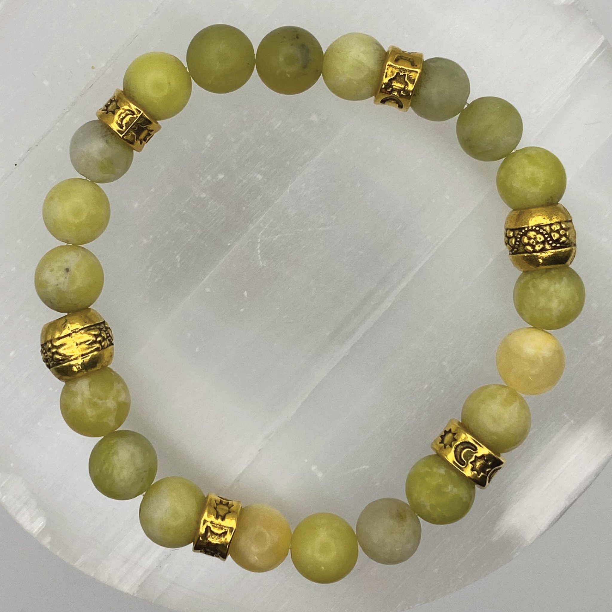 Serpentine Bracelet with Gold Tone Spacers