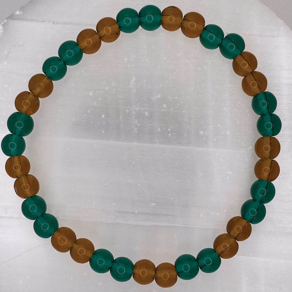 Emerald Beryl Amber Bracelet