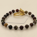 Polychrome Jasper Clear Crystal Phone Strap