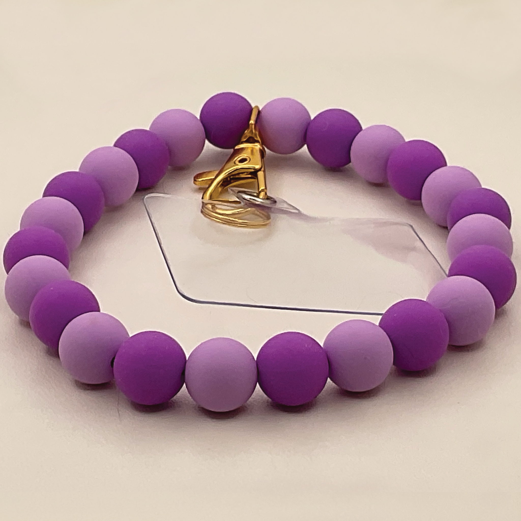 Correa de teléfono de silicona lila y morada