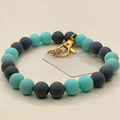 Aqua Navy Blue Silicone Phone Strap