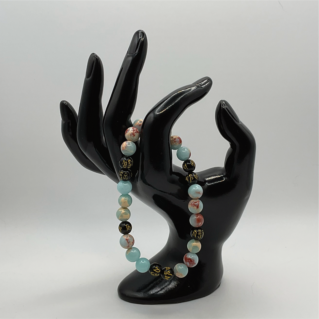 Blue Calcite Black Pixiu Bracelet