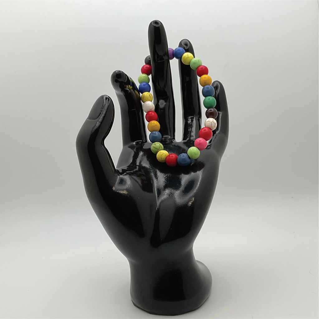Pulsera de howlita multicolor