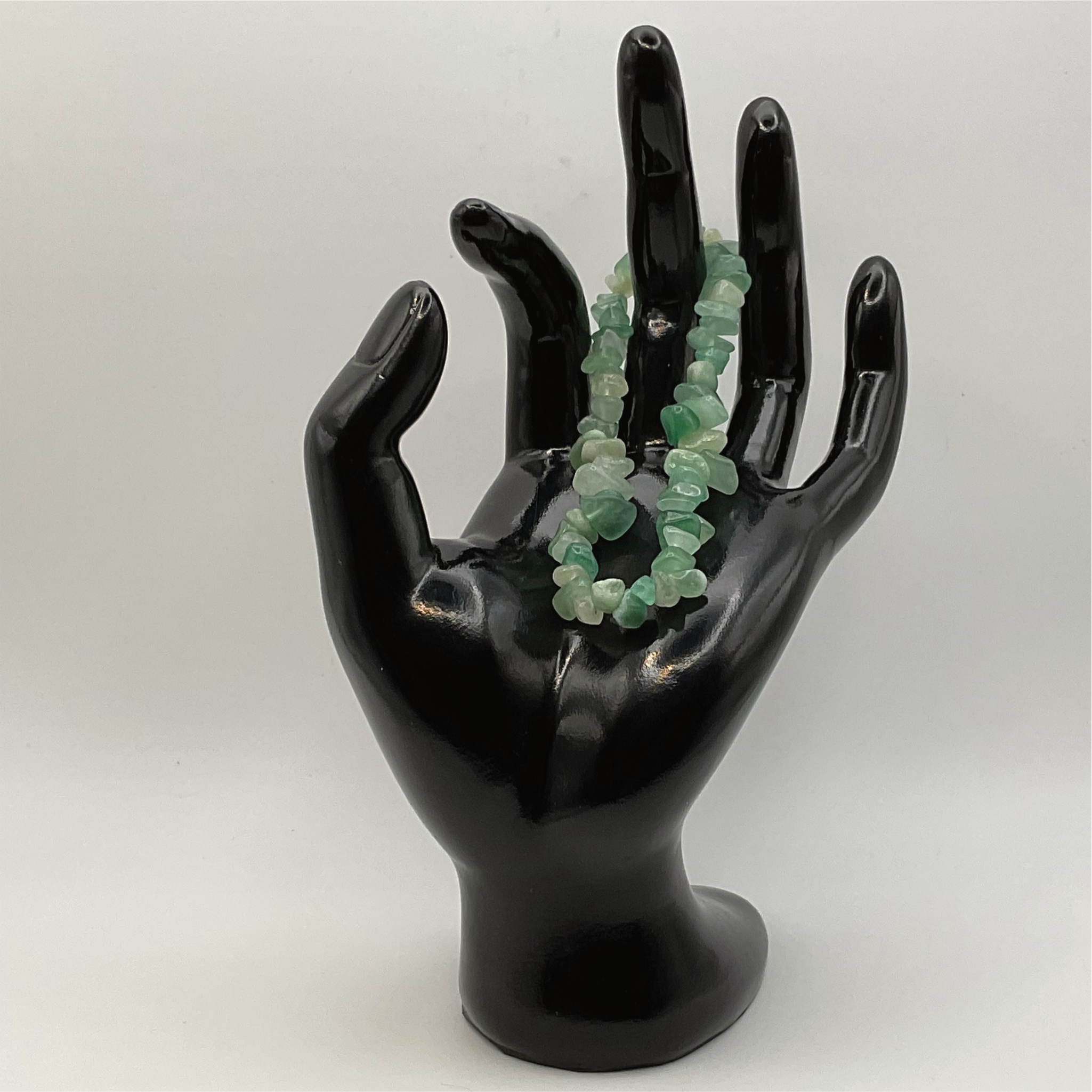 Chipped Green Chalcedony Bracelet