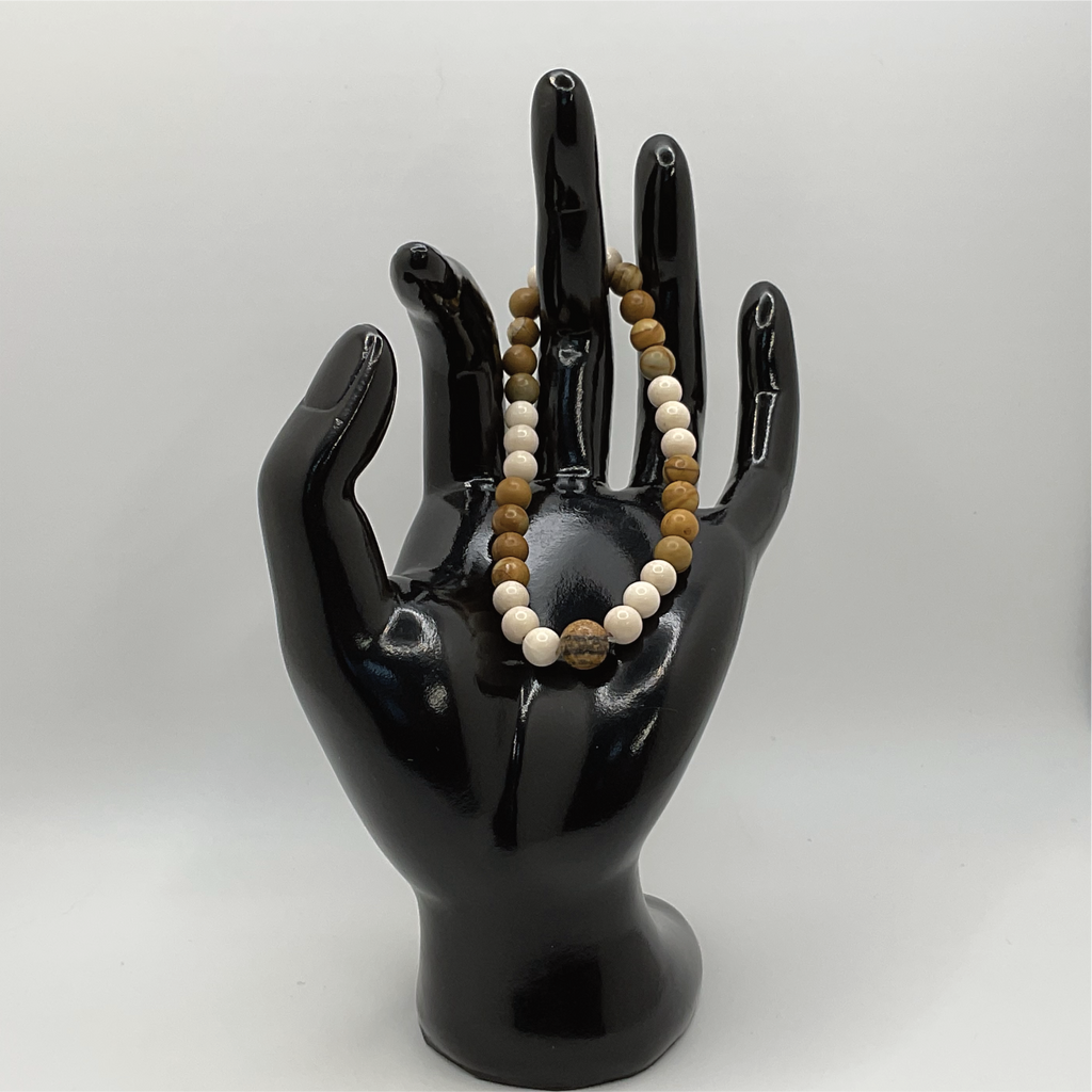 Pulsera de jaspe amarillo mokaíta