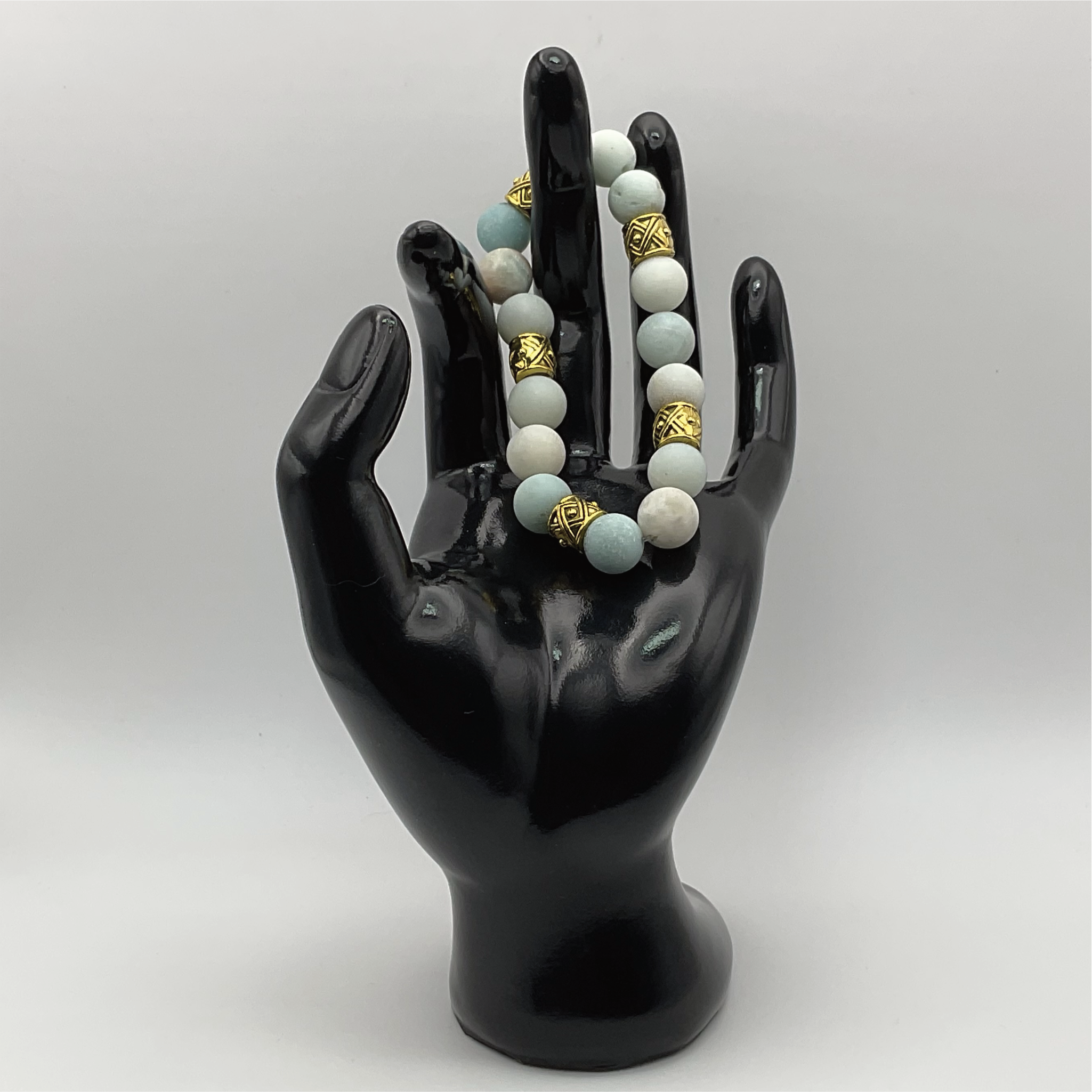 Pulsera de Calcita con Separadores Dorados