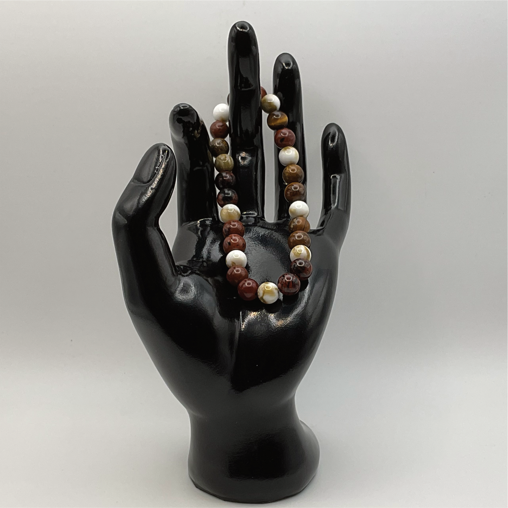 Mahogany Obsidian Oriental Agate Bracelet