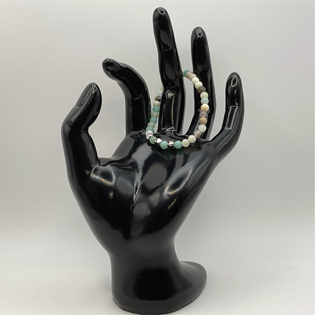 14 cm (5.5") Serpentine Bracelet with Silver Square Spacers