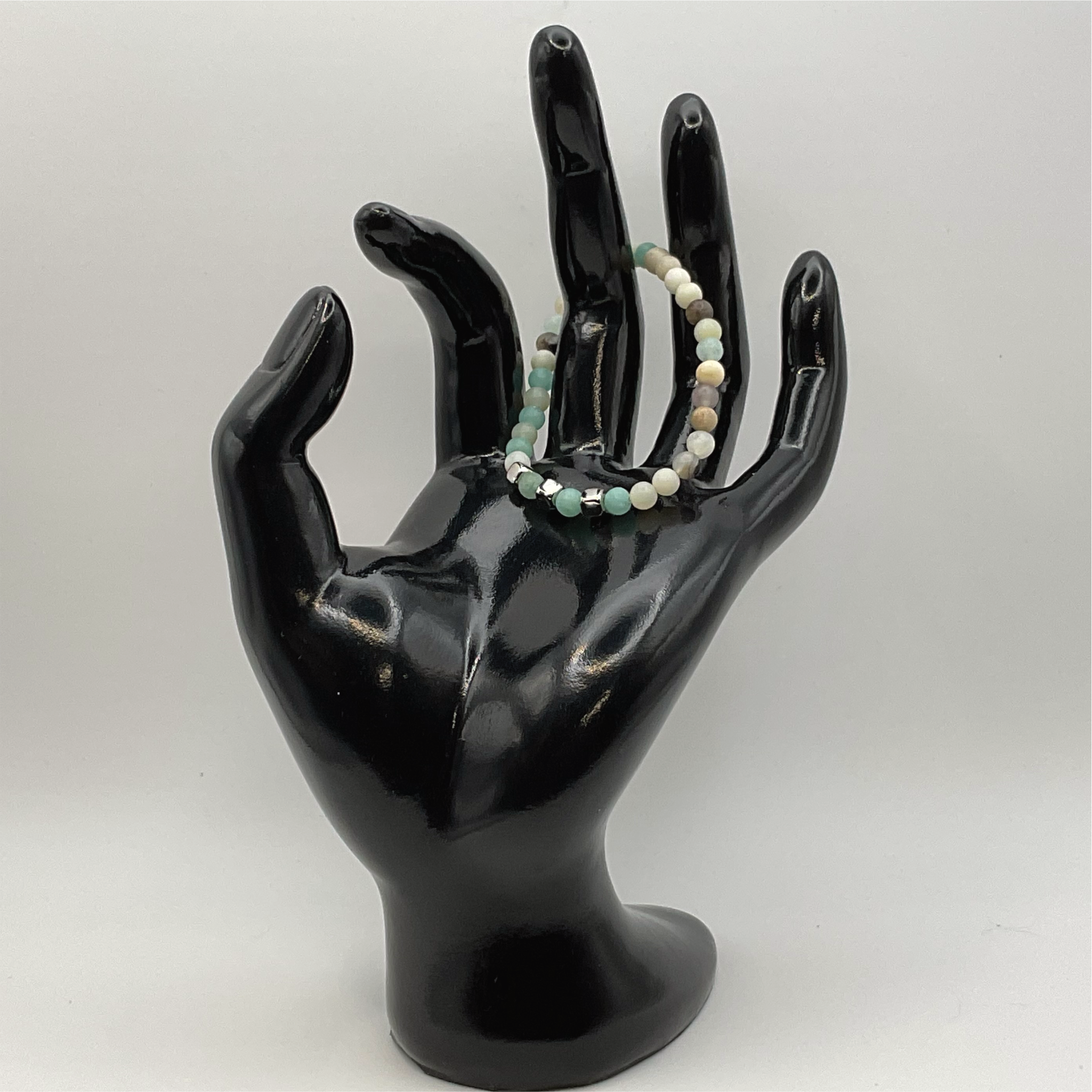 14 cm (5.5") Serpentine Bracelet with Silver Square Spacers